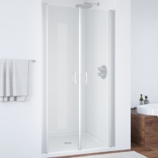 Душевая дверь в нишу Vegas Glass E2P 80 07 01 профиль матовый хром, стекло прозрачное 