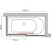 Шторка на ванну GuteWetter Slide Part GV-863A правая 170x80 см стекло бесцветное, профиль хром