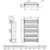 Полотенцесушитель электрический Terma Pola+MOA 50x78 хром, подключение правое