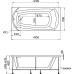 Акриловая ванна 1MarKa Elegance 140х70