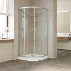 Душевой уголок Vegas Glass ZS 100 07 01 профиль матовый хром, стекло прозрачное 