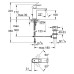 Комплект  Смеситель Grohe Eurocube 23445000 для раковины + Рукомойник Duravit D-Code 0338490000 встраиваемый