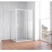 Душевой уголок Vegas Glass ZP+ZPV 140*80 01 02 профиль белый, стекло шиншилла