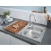 Комплект Grohe Bau 31562SD0 Мойка кухонная K200 31552SD0 + Смеситель BauEdge 31367000 для кухонной мойки