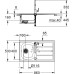 Комплект Grohe Bau 31562SD0 Мойка кухонная K200 31552SD0 + Смеситель BauEdge 31367000 для кухонной мойки