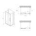Душевое ограждение Abber Schwarzer Diamant AG30140BH-S50B-S50B 140x50