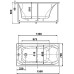 Акриловая ванна Акватек Альфа 150x70