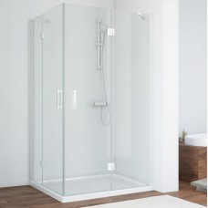 Душевой уголок Vegas Glass AFA-F 100*90 01 01 R профиль белый, стекло прозрачное 