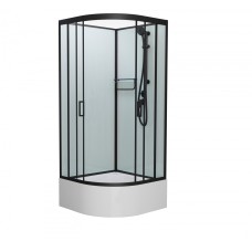 Душевая кабина Frank F409/2 Black Б/К 90x90