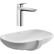 Комплект  Смеситель Hansgrohe Logis 71090000 для раковины + Рукомойник Duravit D-Code 0338490000 встраиваемый 
