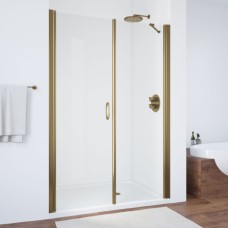 Душевая дверь в нишу Vegas Glass EP-F-2 135 05 01 L профиль бронза, стекло прозрачное 