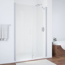 Душевая дверь в нишу Vegas Glass EP-F-2 120 07 01 L профиль матовый хром, стекло прозрачное 