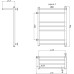 Полотенцесушитель водяной Тругор ЛЦ Аспект ПМ 3 L 50x80x40, с полкой