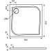 Душевой поддон Good Door Квадро 80x80 белый