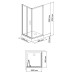Душевой уголок BandHours Snow/Side/Rectangular 810 100x80