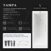 Чугунная ванна Vinsent Veron Tampa 170x70x42 с квадратными ручками матовое золото и антискользящим покрытием
