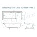 Ванна из искусственного камня Delice Diapason Ultra с узким бортом 160x70 глянцевая с черными ручками DLR330048RB-G