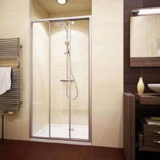 Душевая дверь в нишу GuteWetter Practic Door GK-403A левая 111-115 см стекло бесцветное, профиль матовый хром 