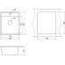 Комплект  Мойка кухонная Floracio Compact 430 белая + Смеситель Floracio Ares для кухонной мойки, жасмин