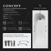 Чугунная ванна Vinsent Veron Concept 165x70x42 с квадратными хромированными ручками и антискользящим покрытием