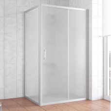 Душевой уголок Vegas Glass ZP+ZPV 100*90 07 10 профиль матовый хром, стекло сатин 