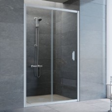 Душевая дверь в нишу Vegas Glass ZP 115 07 01 профиль матовый хром, стекло прозрачное 
