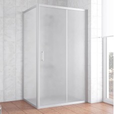 Душевой уголок Vegas Glass ZP+ZPV 100*80 07 10 профиль матовый хром, стекло сатин 