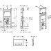 Комплект Инсталляция Geberit Duofix Платтенбау 4 в 1 с кнопкой хром + Унитаз Gustavsberg Estetic Hygienic Flush