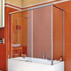 Шторка на ванну GuteWetter Slide Part GV-863B правая 150x80 см стекло бесцветное, профиль хром 