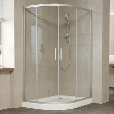 Душевой уголок Vegas Glass ZS-F 120*100 07 01 профиль матовый хром, стекло прозрачное