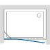 Душевая дверь в нишу GuteWetter Lux Door GK-002A левая 95 см стекло бесцветное, фурнитура хром