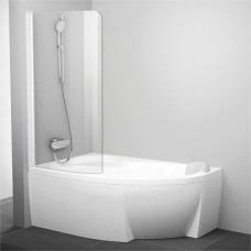 Шторка на ванну Ravak Rosa CVSK1 140/150 L Transparent, профиль белый 