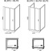 Душевой уголок Ravak BLDP2-110+BLPS Grafit, профиль белый