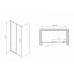Душевая дверь в нишу Abber Schwarzer Diamant AG30120B5 120x195