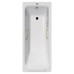 Чугунная ванна Vinsent Veron Italon 170x70x45 с квадратными золотыми ручками