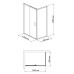 Душевой уголок без поддона BandHours Mike/Side-Glass 912 B 120x90