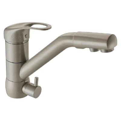 Смеситель Zorg Clean Water ZR 400 KF-12 серый беж для кухонной мойки