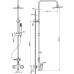 Душевая стойка BelBagno Trula TRU-DOC-CRM