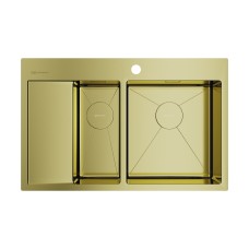 Мойка для кухни Omoikiri Akisame 78-2-LG-R светлое золото