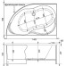 Акриловая ванна Aquanet Graciosa 150x90 L