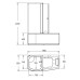 Акриловая ванна Gemy G8040 B L 170x85