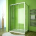 Душевой уголок GuteWetter Practic Rectan GK-403 левая 95x80 см стекло бесцветное, профиль матовый хром