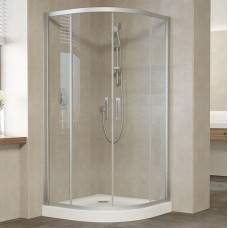 Душевой уголок Vegas Glass ZS 120 07 01 профиль матовый хром, стекло прозрачное 