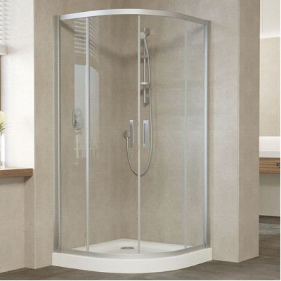 Душевой уголок Vegas Glass ZS 120 07 01 профиль матовый хром, стекло прозрачное