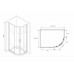 Душевое ограждение Abber Schwarzer Diamant AG01129B 120x90