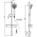 Душевой комплект Paini Flat KKCR1112SLMKM + KKCR205LMKM с душевым гарнитуром