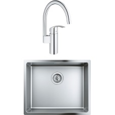 Комплект  Мойка кухонная Grohe K700U 31574SD0 + Смеситель Grohe Eurosmart 33202002 для кухонной мойки 