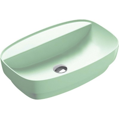 Раковина Catalano Green Lux 60x40 встраиваемая сверху, зеленый матовый