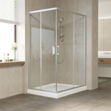 Душевой уголок Vegas Glass ZA-F 120*80 07 01 профиль матовый хром, стекло прозрачное 