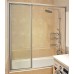 Шторка на ванну GuteWetter Practic Part GV-403 158-162 см стекло бесцветное, профиль матовый хром